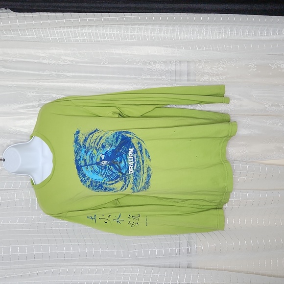 COLLUSION Long Sleeve Graphic Tee In Navy